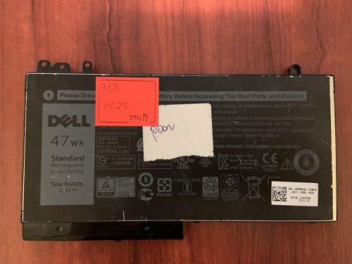 Акумулятор DELL NGGX5 (знос 78%) для Latitude E5270/E5470/M3510/E5570/E5550, сумісн. JY8DF NCVW8 O5TFCY OPYWG ORYXXH OVVXTW RDRH9 XKWC7 XWDK1