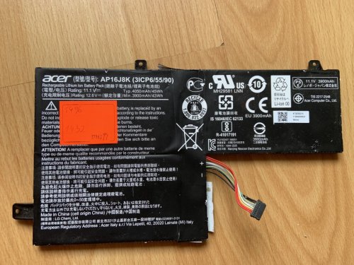 Акумулятор для Acer Chromebook 11 C731/C731-C07G та N7 C731/C731T/CB311-7H/CB311-7HT, AP16J8K (знос 14%)