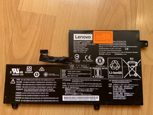 Акумулятор LENOVO L15L3PB1 (знос 59%) для IdeaPad 320S/330S, YOGA 520, L15M3PB0/L15C3PB1/L15L3PB0 Original
