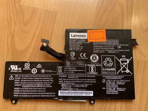 Акумулятор Lenovo L15L3PB1 (знос 1%) для IdeaPad 320S/330S, Yoga 520, L15M3PB0/L15C3PB1/L15L3PB0