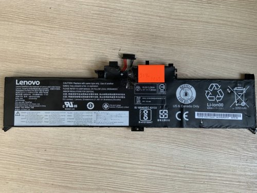 Акумулятор Lenovo SB10K97589 (знос 51%) для ThinkPad Yoga X260/260/X380/370, партномери 00HW026/00HW027/01AV434/01AV432/01AV433/SB10K97591/SB10F46464/SB10F46466