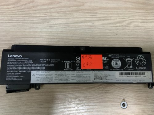 Акумулятор Lenovo SB10J79003 (знос 61%) для ThinkPad T460S, T470S, сумісн. 00HW022/00HW023/00HW027