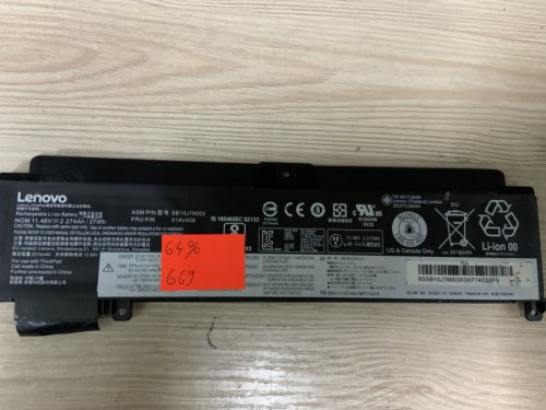 Акумулятор Lenovo SB10J79003 (знос 64%) для ThinkPad T460s/T470s, сумісний 00HW022/00HW023/00HW024