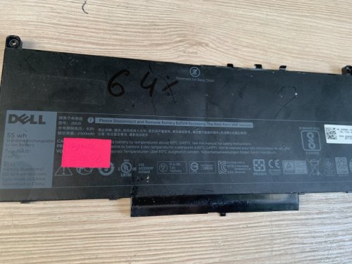 Акумулятор J60J5 (знос 69%) для Dell Latitude E7260/E7270/E7470 (R1V85, MC34Y, 242WD) б/в