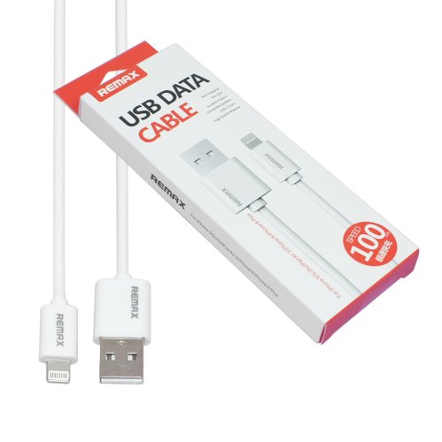 Кабель REMAX Fast Charging USB–Lightning (iP), білий, 1 м