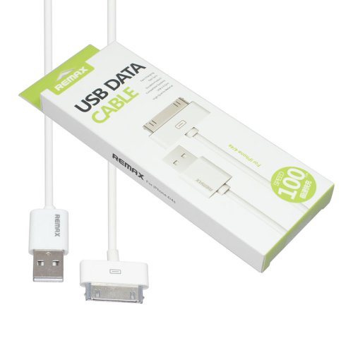 Кабель REMAX Fast Charging для iPhone 4/4s, білий, 1 м