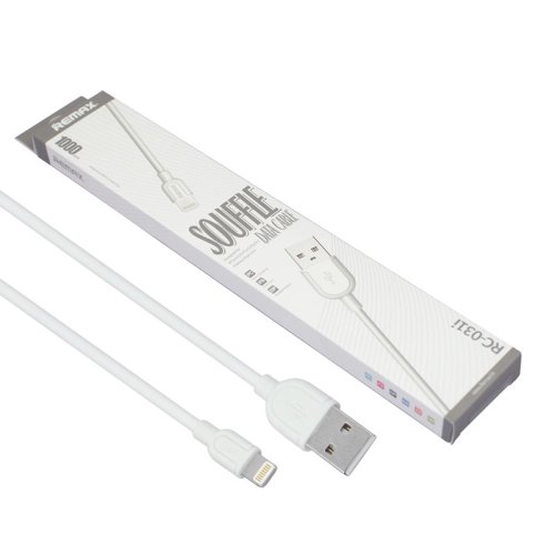 Кабель REMAX Souffle USB–Lightning (iP) для iPhone/iPad, білий