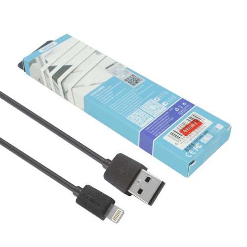 Кабель REMAX Light USB‑A to iP, чорний, 2 м