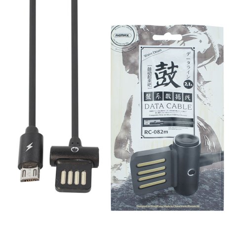 Кабель REMAX Waist Drum USB‑MicroUSB, чорний