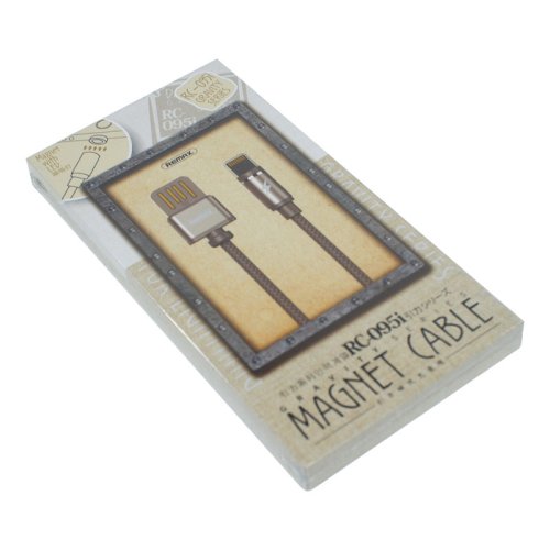 Магнітний кабель REMAX Gravity USB–Lightning (iP), чорний