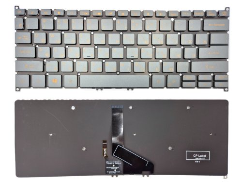 Клавіатура з підсвіткою для Acer Swift 3 SF314-42/41/52/53/57/57G/59, Swift 5 SF514-52/52T/54G/54T RU Gray