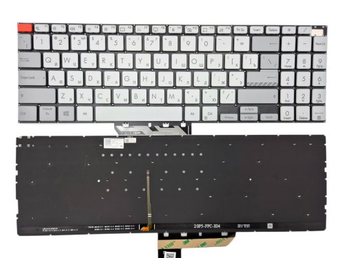 Клавіатура Asus Vivobook M3500/M7600/N7600/K6602Z/K6502V/N7601Z/M6500/K6500/K3500/K3502/X3500/K6500Z/X3500P, Gray, підсвітка, RU