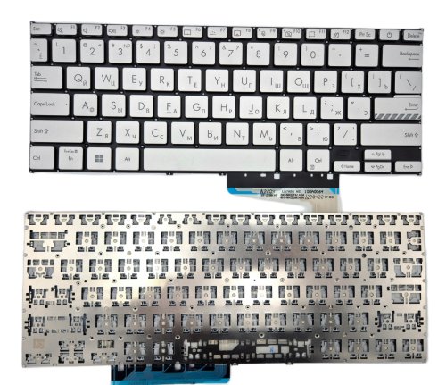 Клавіатура для ASUS X1404/X1404ZA/X1404VA/X1404VAP/M1404, RU, срібляста
