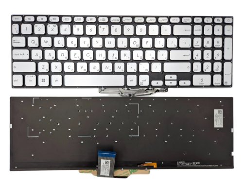 Клавіатура для ASUS X712 A712 F712 K712 M712 R712 S712, срібна, RU, з підсвіткою