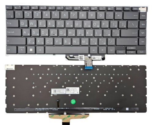 Клавіатура з підсвіткою для ASUS Zenbook 14X UX5400/UX5400E/UX5400EA/UX5400EG, чорна (RU)
