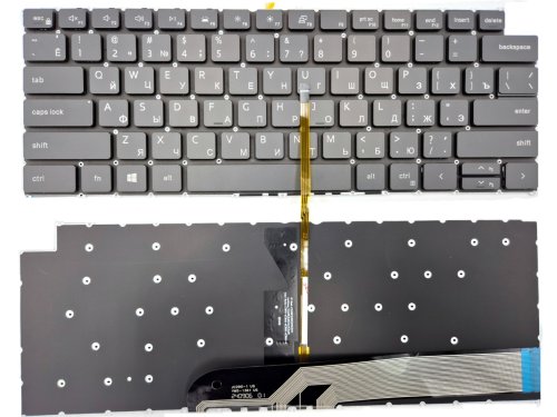Клавіатура для Dell Latitude 3320/3420, Vostro 5310/5320/5410/5415 P143G, чорна, RU, з підсвіткою