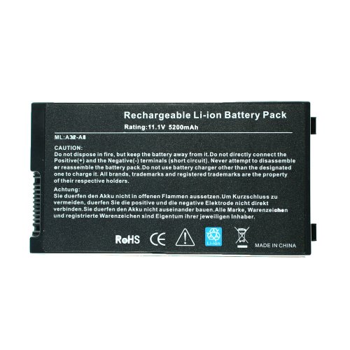 Акумулятор для ноутбука ASUS A32-F80 для A8/F8/F50/X60/X61/N80/N81/F80/F81/F83/X80/X81/X82/X85, 11.1V 5200mAh, чорний