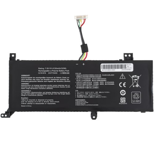 Акумулятор для ноутбука ASUS C21N1818-2 (X412UA, X415JA, X515JP, X515MA) 7.7V 4150mAh 32Wh Black