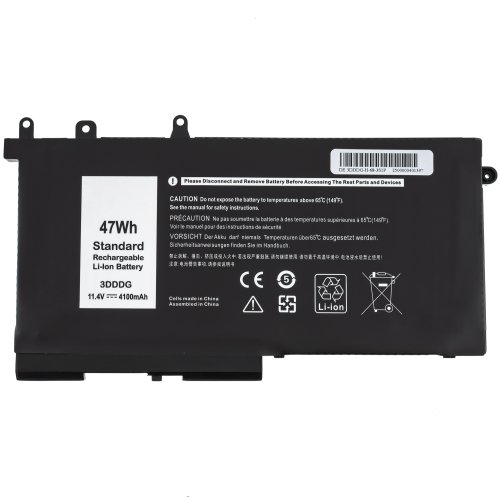 Акумулятор для ноутбука Dell 93FTF (Latitude 5480, 5580) 11.4V 4100mAh, чорний
