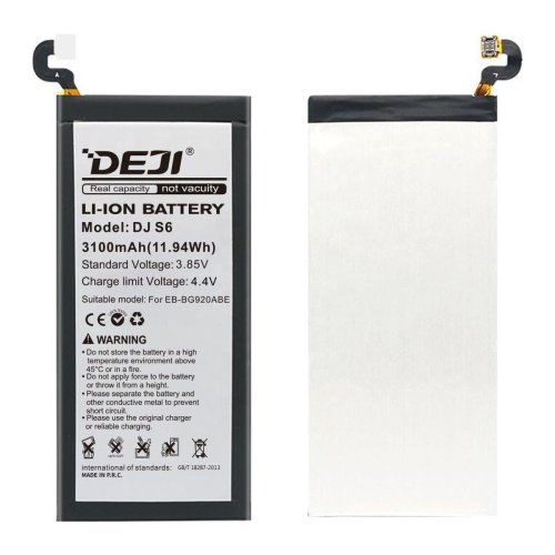 Акумулятор DEJI Samsung EB-BG920ABE для Galaxy S6 SM-G920/SM-G9200/SM-G9209 3100 мА·год