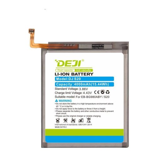 Акумулятор DEJI EB-BG980ABY для Samsung Galaxy S20 SM-G980F, 4000 мА·год