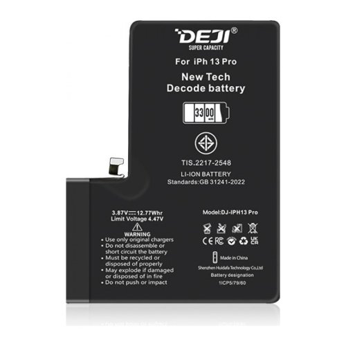 Акумулятор DEJI 3300 mAh для iPhone 13 Pro, адаптивний, розпізнається iOS, без прошивки