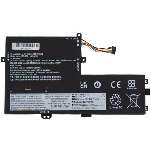 Акумулятор для ноутбука Lenovo L18C3PF6 (IdeaPad S340-14API, C340-14API) 11.34V 52.5Wh, чорний