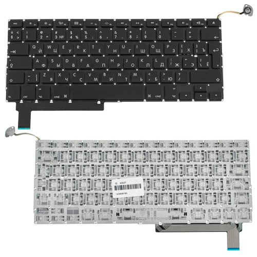 Клавіатура для ноутбука Apple MacBook Pro A1286 (2009–2012), ru, чорна, Big Enter