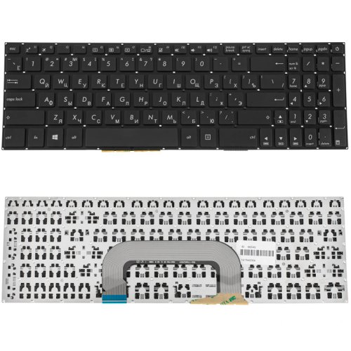 Клавіатура для ноутбука ASUS X705 series, RU-розкладка, чорна, без рамки