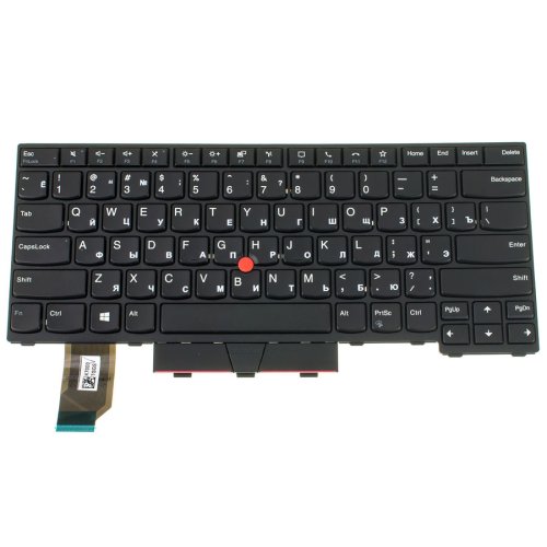 Клавіатура для ноутбука Lenovo ThinkPad L14 / L14 Gen 2, RUS розкладка, чорна