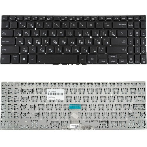 Клавіатура для ноутбука ASUS B1500 series, RU-розкладка, чорна, без рамки