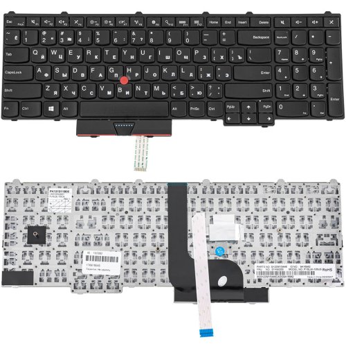 Клавіатура для ноутбука Lenovo ThinkPad P50/P70, чорна, RU-розкладка