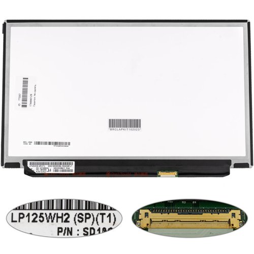 Матриця 12.5" LP125WH2-SPT1 IPS eDP 30pin 1366×768 LED Slim матова, розʼєм справа знизу (renew)