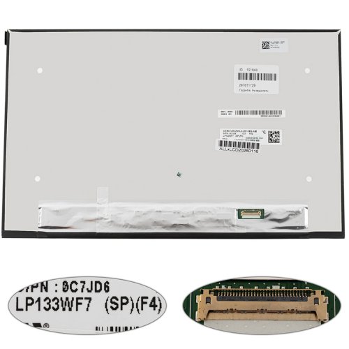 Матриця 13.3" LP133WF7-SPF4 FHD 1920×1080 eDP 30pin LED Slim матова, розʼєм справа знизу (renew)