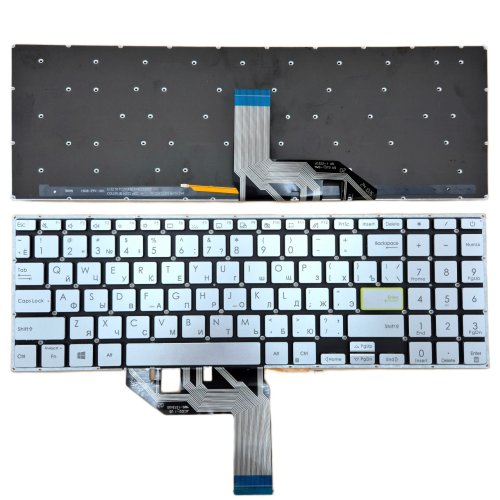 Клавіатура для ASUS X513/X513E/X513EA/X513EP/X513EQ/X513IA/X513UA,S533EA/S533FA,M513/M513I/M513U/M513UA,K513/K513E,M5600/S5600 RU Silver