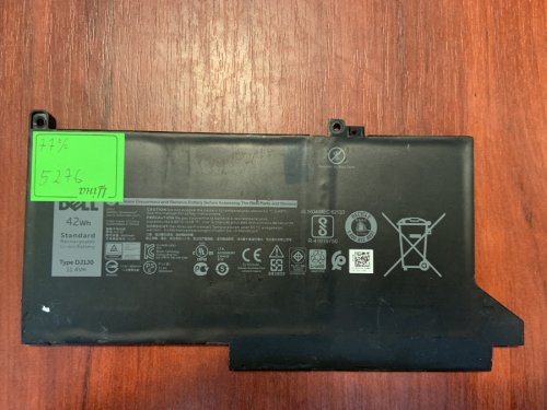 Акумулятор DELL DJ1J0, знос 77%, для Latitude 7280/7290/7380/7390/7480/7490, E7280/E7290/E7380/E7480 Original (5276)