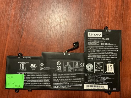 Акумулятор LENOVO L15M4PC2, знос 41%, для Yoga 710-14ISK/14IKB/15ISK/15IKB (B5252) Original