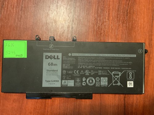 Акумулятор DELL GJKNX, знос 76% для Latitude E5580/E5480/E5280/5580/5480/M3520/M3530/Dell 15 3530 (B5243) Original