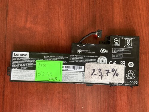 Акумулятор Lenovo SB10K97578, знос 77%, для ThinkPad T470/T480/A475/A485 Original