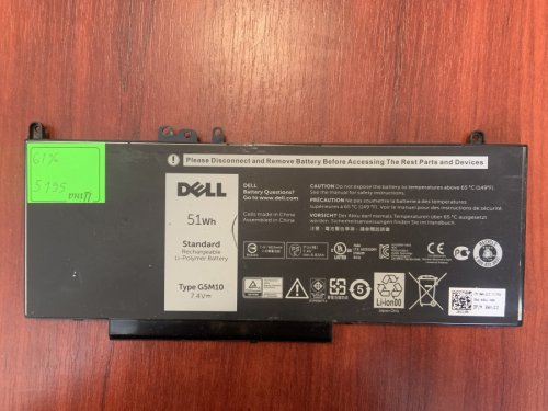 Акумулятор DELL G5M10, знос 61% для Latitude E5250, E5450, E5550 (B5195) Original