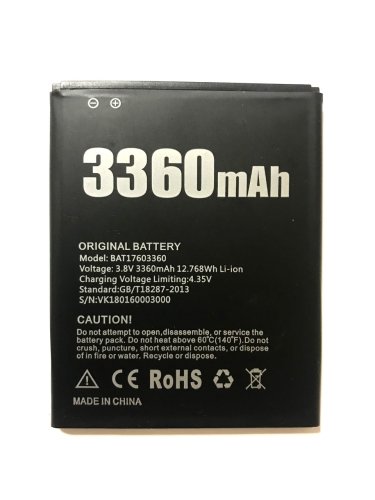 Акумуляторна батарея DOOGEE X10 BAT17603360 (заміна/запчастина)