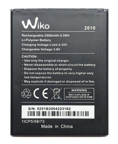 Акумулятор Wiko 2610 мА·год для Jerry 2 / Jerry 3 / Y60 / Sunny 4 Plus
