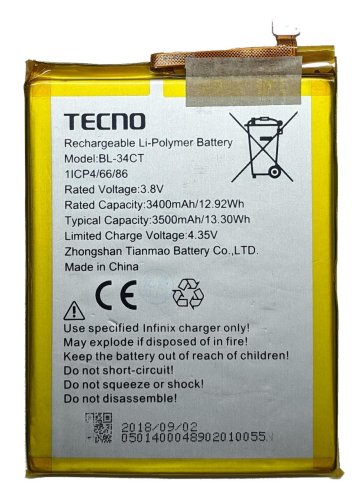 Акумулятор BL-34CT для Tecno Camon 11S / Camon i4