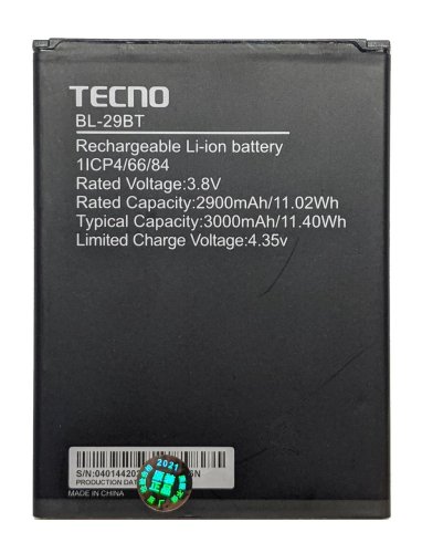 Акумулятор BL-29BT для Tecno Spark 4 Air та Spark Go﻿