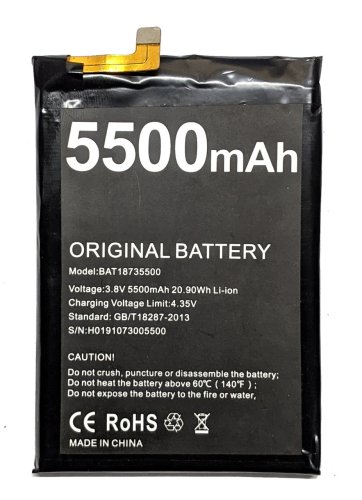 Акумулятор для Doogee BL5500 Lite (BAT18735500) оригінальний тип батареї