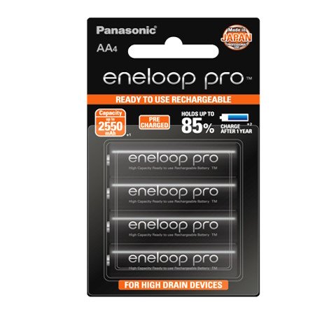 Акумулятори Panasonic Eneloop Pro AA Ni-MH 2500 мА·год, комплект 4 шт.