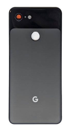 Задня кришка для Google Pixel 3, чорна, зі склом камери