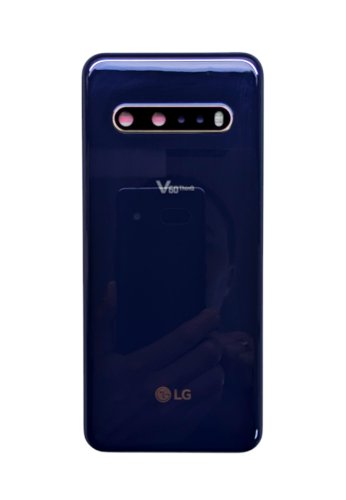 Задня кришка LG V60 ThinQ 5G синя, зі склом камери
