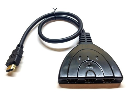 HDMI-комутатор 3×1 (3 входи/1 вихід) — селектор перемикання HDMI-пристроїв