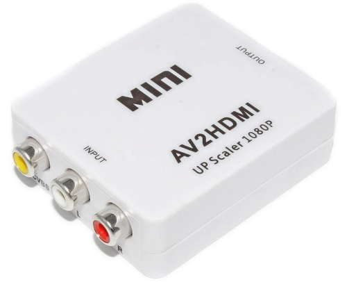 Конвертер-перехідник AV (RCA) → HDMI для підключення аналогових пристроїв до ТВ/монітора